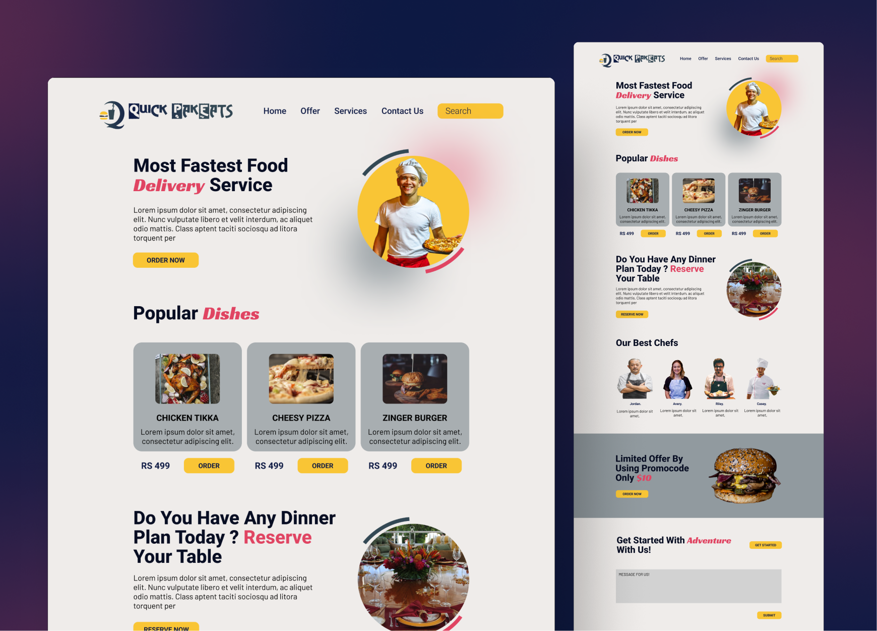 Food Ordering Web Design For Your Bussiness